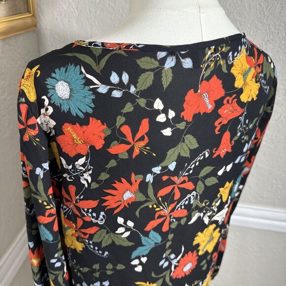 Tops Floral Blouse Long Sleeve Multicoloured Women’s Size M by Gipson - Picture 8 of 10